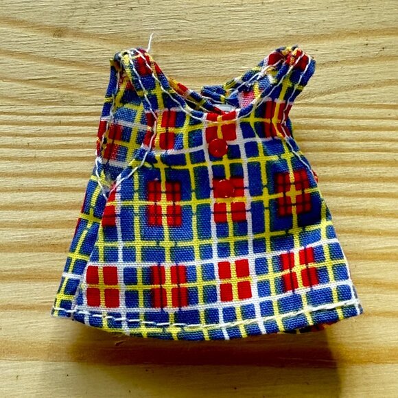 Mattel Other - Vintage Barbie Kelly Doll Dress Multicolor Plaid Pattern Y2K